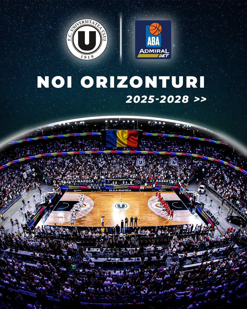 UBTCluj's tweet image. ๐ถ๐ญ๐ฐ๐ช๐ฐ๐จ๐ณ: U-Banca Transilvania va participa รฎn @ABA_League!!