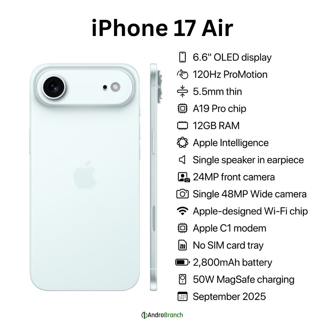 Androbranchind's tweet image. iPhone 17 Air rumor roundup

#iPhone17Air #AndroBranch