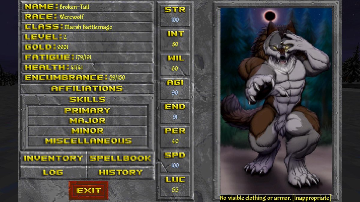 werewolftale's tweet photo. Since Skyrim got the Werewolf Tale treatment, I figure the best '90s Elder Scrolls game should get something similar. 

(Watch for the release when Werewolf Tale turns 7 on the 20th.)

Artist = @/Diaszoom 
#WerewolfWednesday 
#狼男水曜日 
#WerewolfTale https://t.co/azefqWQCoa