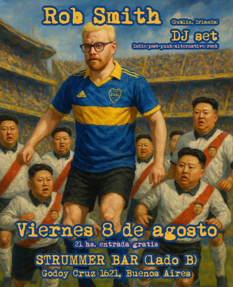 robsmithireland's tweet image. Next month I return to Buenos Aires for the first time in 9 years.
I’m gonna do a DJ gig and it’s absolutely free in. Come see me. I’ll try bring books.