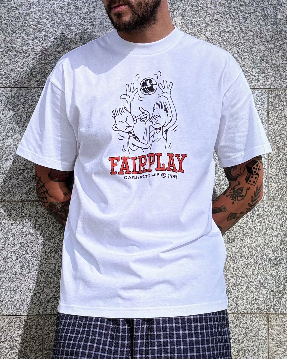 A new one from Carhartt WIP, the Fairplay Tee in White - available now! 🏀