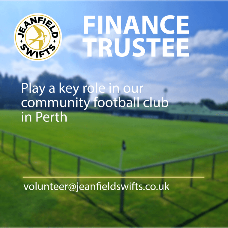 📢 Join the Board at Jeanfield's SCIO – Finance Trustee Wanted 
Seeking a finance professional for a voluntary trustee role
#Trustee #CharityFinance #VolunteerLeadership #JeanfieldSCIO #PerthScotland #CommunityFootball #GoodGovernance #ACCA #ICAS #CIMA
jeanfieldswifts.co.uk/news/join-the-…