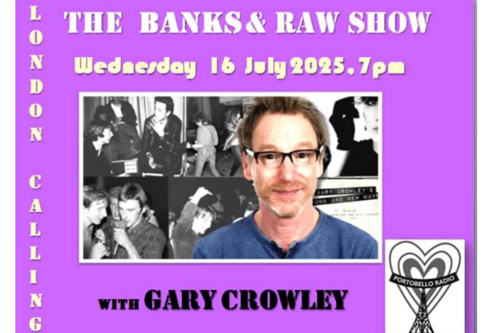 Great day recording with GARY CROWLEY, DJ, presenter &amp; nicest man in the music biz; &amp; award winning cartoonist &amp; satirist MARTIN ROWSON.

We talk Alexander Pope, music from the punk to now- &amp; find out what a C*ntsiad is!
With Robin Banks 
LISTEN AT 7pm portobelloradio.com