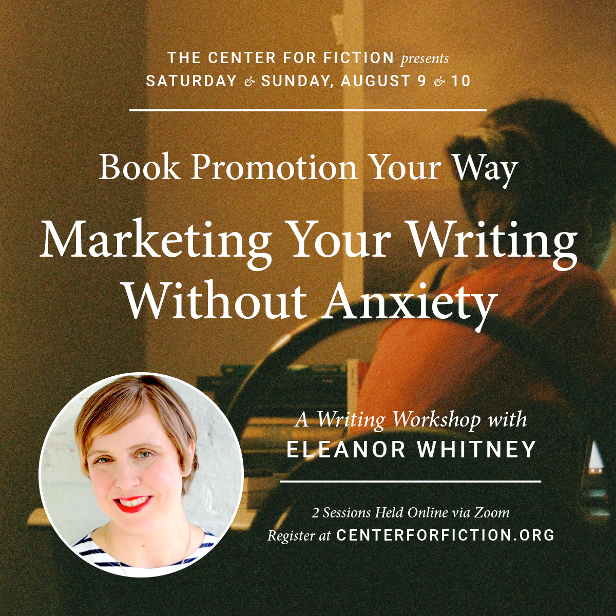 Center4Fiction's tweet image. Publishers expect writers in all genres to take a leading role in promoting their books. So what do you need to do?
Learn how to build community, identify your audience, and create a plan to connect with readers in this weekend intensive. Register here tinyurl.com/3nh94f6k!
