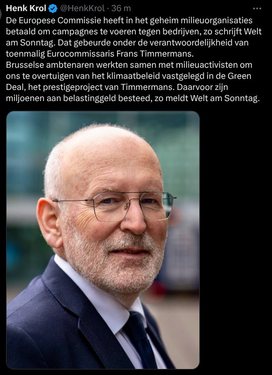 macbethertje's tweet photo. #timmermans met de Green Deal  #nieuwsvandedag https://t.co/jCPjB3tCd6