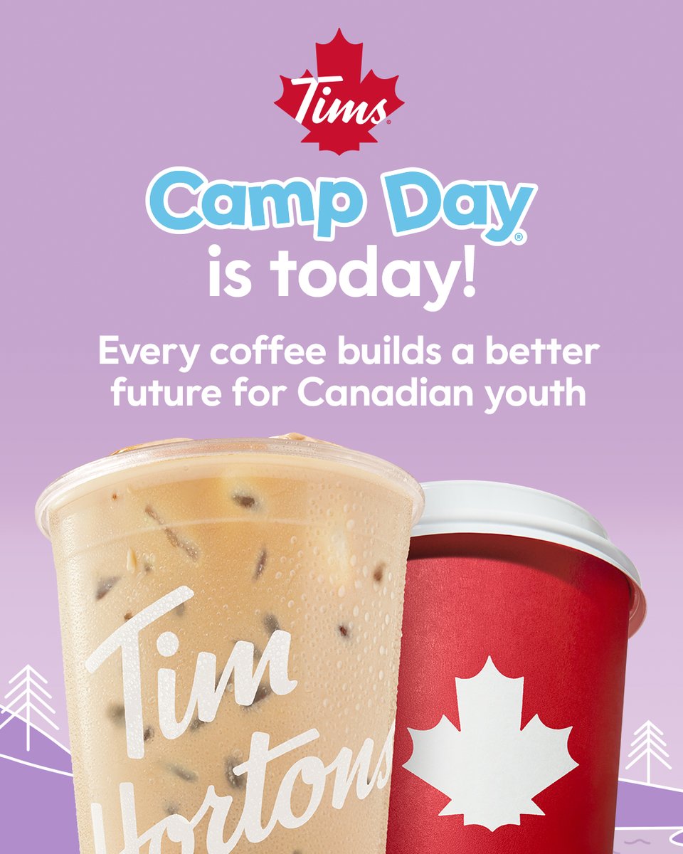 VernonVipers's tweet image. It's Camp Day Today! We're so happy to support and partner with your local Tim Horton's!
Buy a hot or iced coffee at your local Tims and 100% of proceeds will help empower youth. 🙌 The bigger the coffee, the bigger the donation!