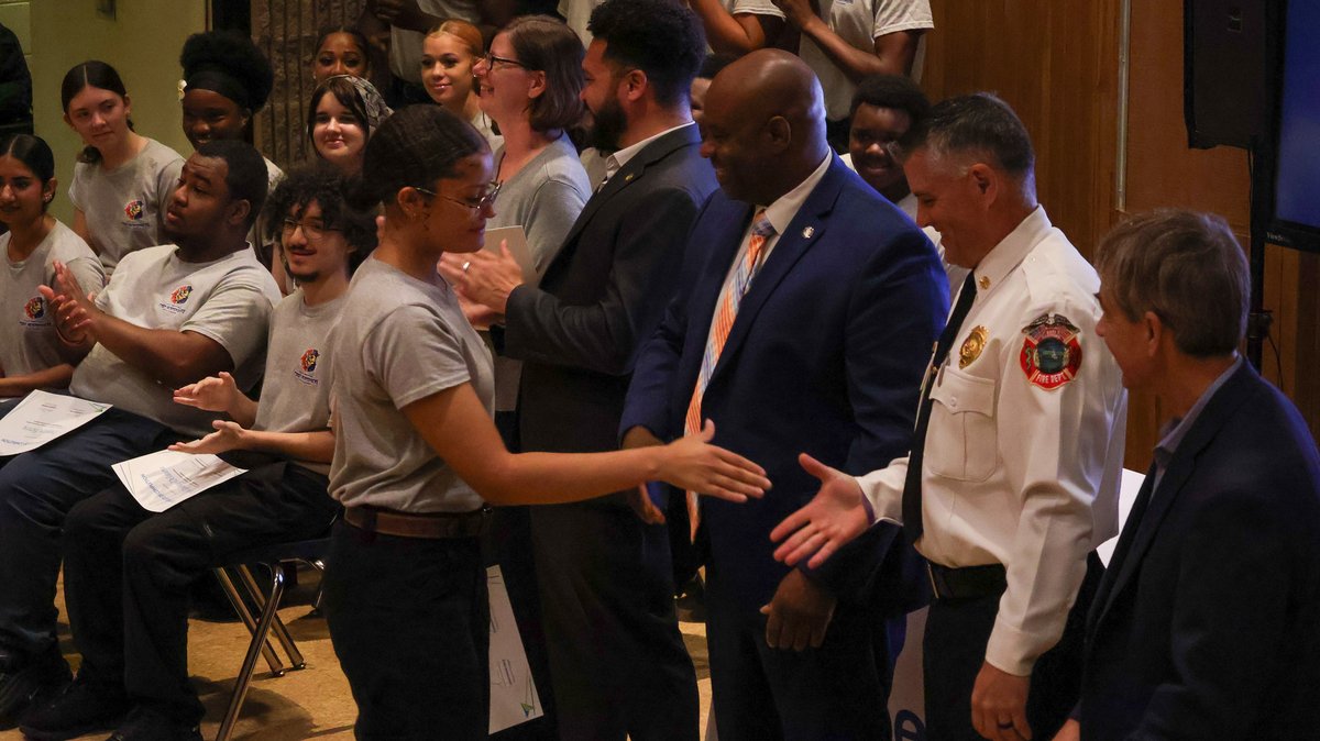 Celebration time! Today, FRYA East Hartford interns marked the end of their internship program with a celebration alongside family, friends, and local public safety personnel. #excitingcareers