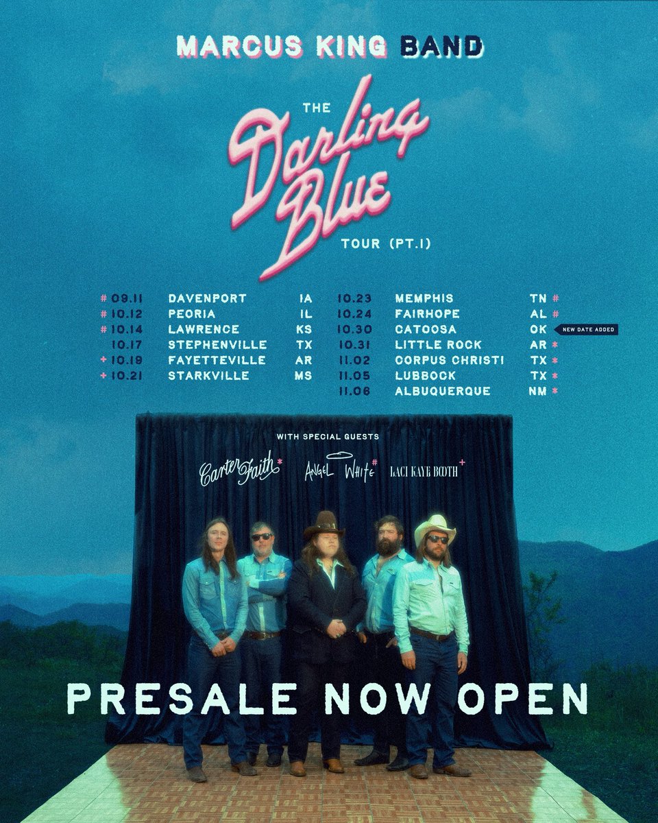realmarcusking's tweet image. Pre-sale for all dates on the Darling Blue Tour (Pt.1) is open! Head to the link below and use code DARLING to get tickets NOW! See y’all out there…

marcuskingofficial.com/tour/