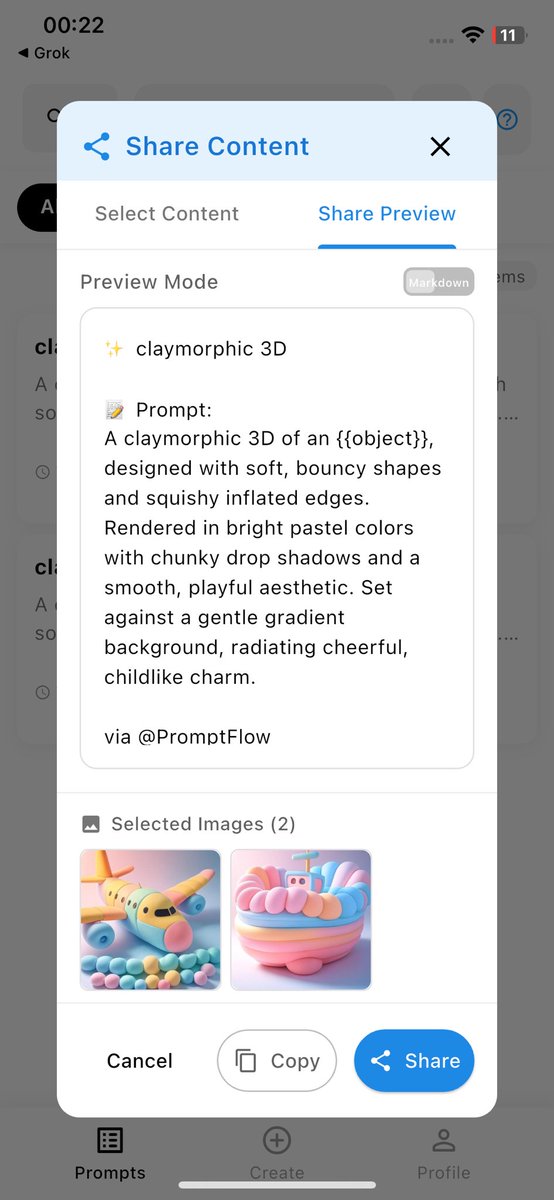 CCHC9F02wv3823's tweet image. 🚀 PromptFlow v1.3 is out!
🗂️ Manage your AI results — images & text
🖼️ Share smarter — watermark, merge images & more
📄 Use custom templates — post to your community in style
🔍 Search “Prompt Flow” on the iOS App Store to download now!
#PromptFlow #AItools #Productivity