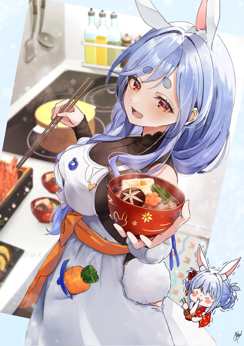 pecchn478's tweet image. #これでフォロワーさん増えました

熱出しながら描いたぺこらマミーとお雑煮🍱
