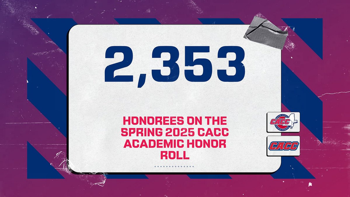 CACC01's tweet image. A record 2,353 student-atheltes have been recognized on the Spring 2025 #CACC Academic Honor Roll.
See the list by school at caccathletics.org/news/2025/7/15…