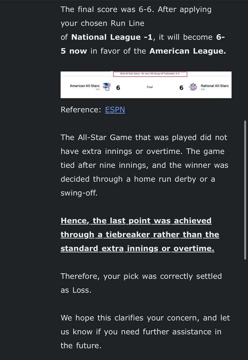 TweetsPanch's tweet photo. @xanderbogaertss @fliff lol they use ESPN instead of MLB to grade https://t.co/K4PE68WSQw