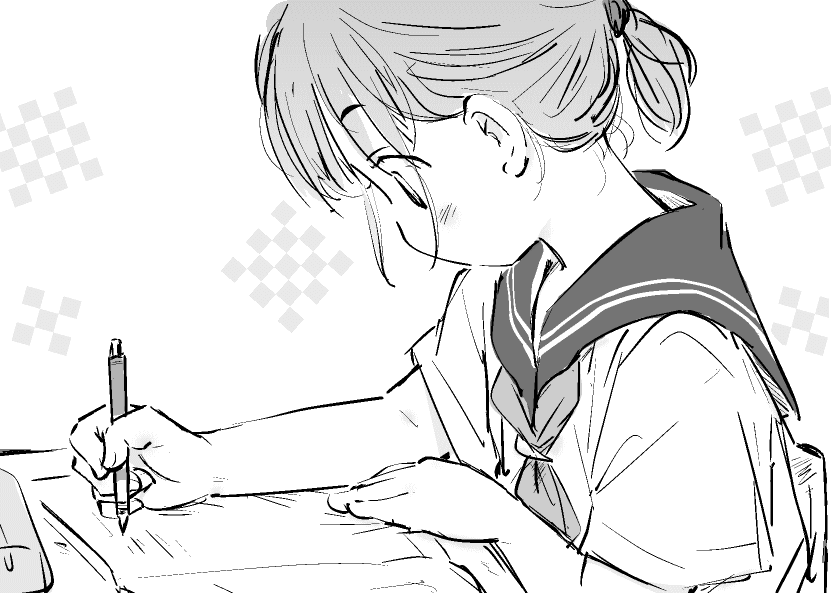女子っぽいペンの持ち方(伝わるといいな……) 
