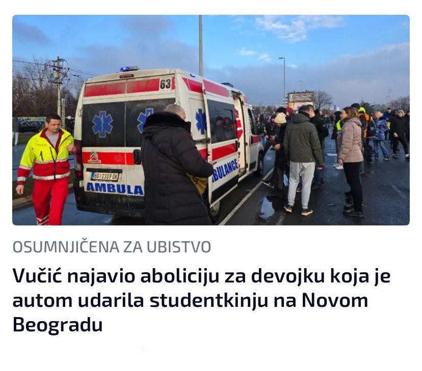 BlokadaFFUNS's tweet image. Pokušaj ubistva. Drugo po redu koje je predsednik pomilovao.
Mi živimo u državi u kojoj možete nekome da slomite vilicu i nekoga da pregazite i da se ne brinete o zatvoru jer će vas predsednik pomilovati.
Ili ste uz studente ili ste uz ubice,
DRUGE OPCIJE NEMA.