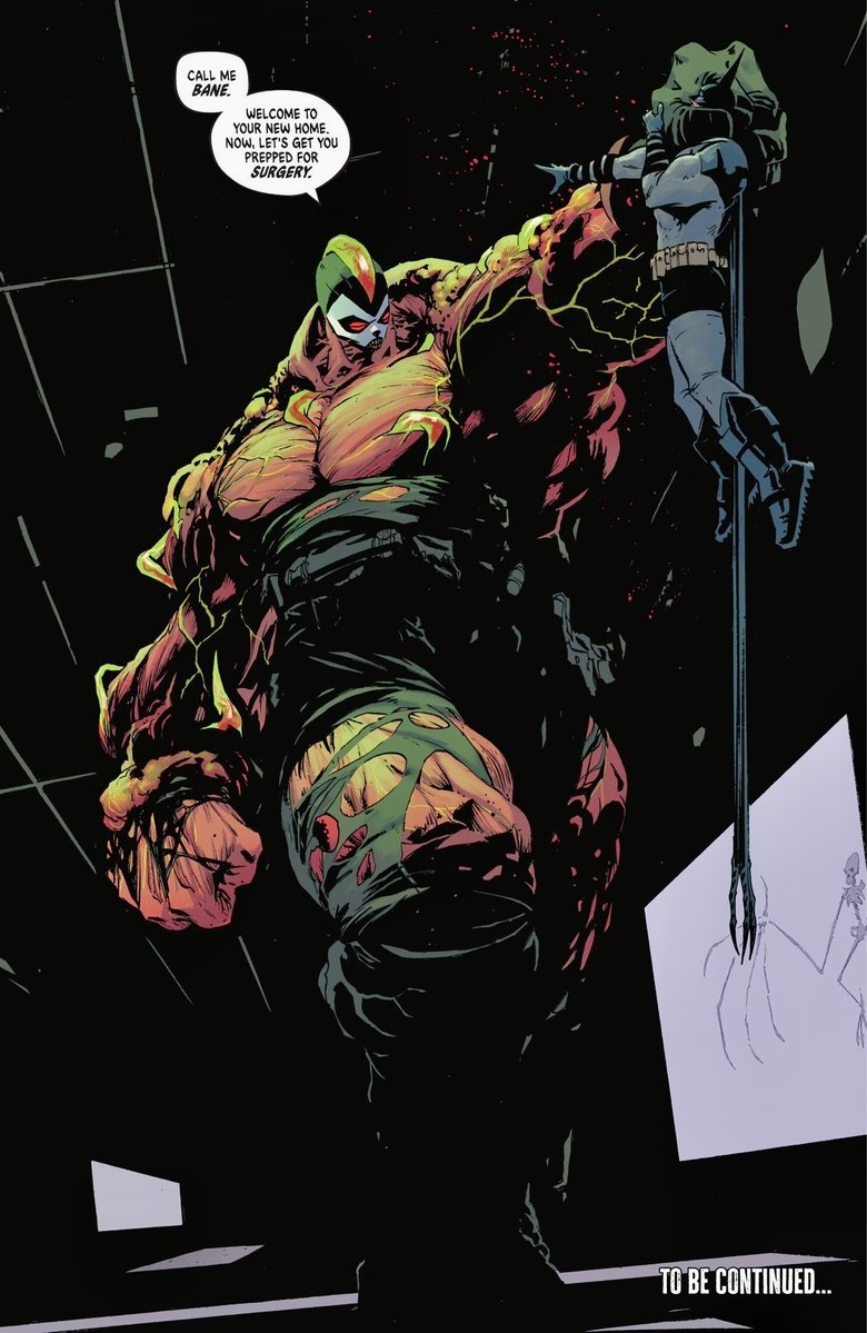 comicsexplained's tweet image. So if Absolute Batman is officially 6’ 9” and 421 lbs, HOW FUCKING BIG IS BANE?!!!!!!!!!!