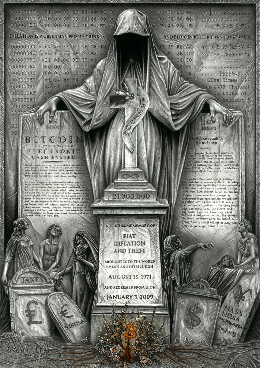 If you load this image in 4K and zoom in, you can read the Bitcoin Whitepaper and the Cypherpunk Manifesto.

Written with a pencil lead as thin as a needle.