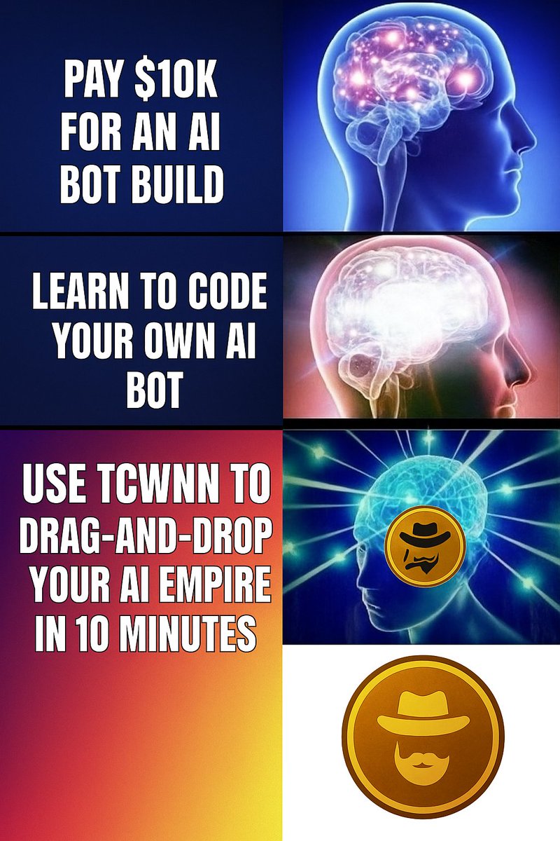 TcwnnNews's tweet photo. Real Talk: How The Coin With No Name- @TcwnnNews can save your E-Commerce Empire – Your Turn in Presale!

Picture this: You are buried in emails and orders, wasting days on manual tasks. Enter TCWNN: Your no-code AI bot automated support, boosting sales by 40%, and cutting costs – all on Solana's fast, cheap chain. No big tech overlords, just decentralized power!

TCWNN isn't hype; it's real utility for creators & businesses. Presale is heating up – secure tokens now at the lowest rate & build your own bots post-launch. Don't miss this revolution!

Who's ready to automate their life? Tag a friend!
Join Presale: https://t.co/4ACeQpf4vT

#TCWNN #Presale #DecentralizedAI #NoCode #SolanaSuccess