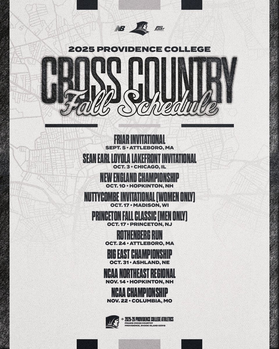 FriarsXCTrack's tweet image. ‼️2025 XC SCHEDULE‼️

#GoFriars