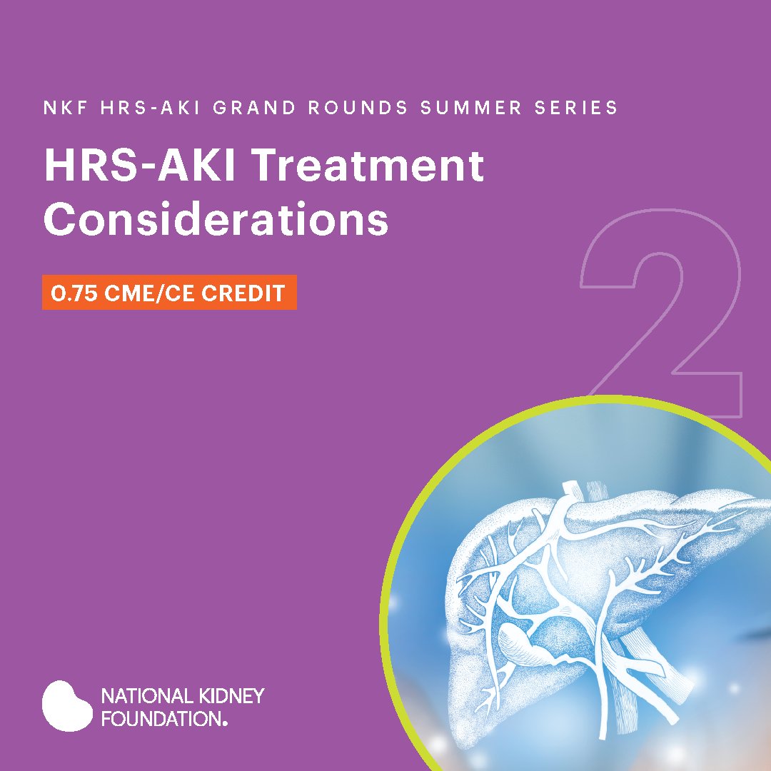 Healthcare professionals—our HRS-AKI Grand Rounds Summer Series continues with evidence-based treatment guidance, real-world case discussions, and clinical takeaways.
🗓️ July 23 @ 1:15 EST. . ✅ Earn 0.75 CME/CE credit. 💬 Bring your questions.
Register: kidney.zoom.us/webinar/regist…