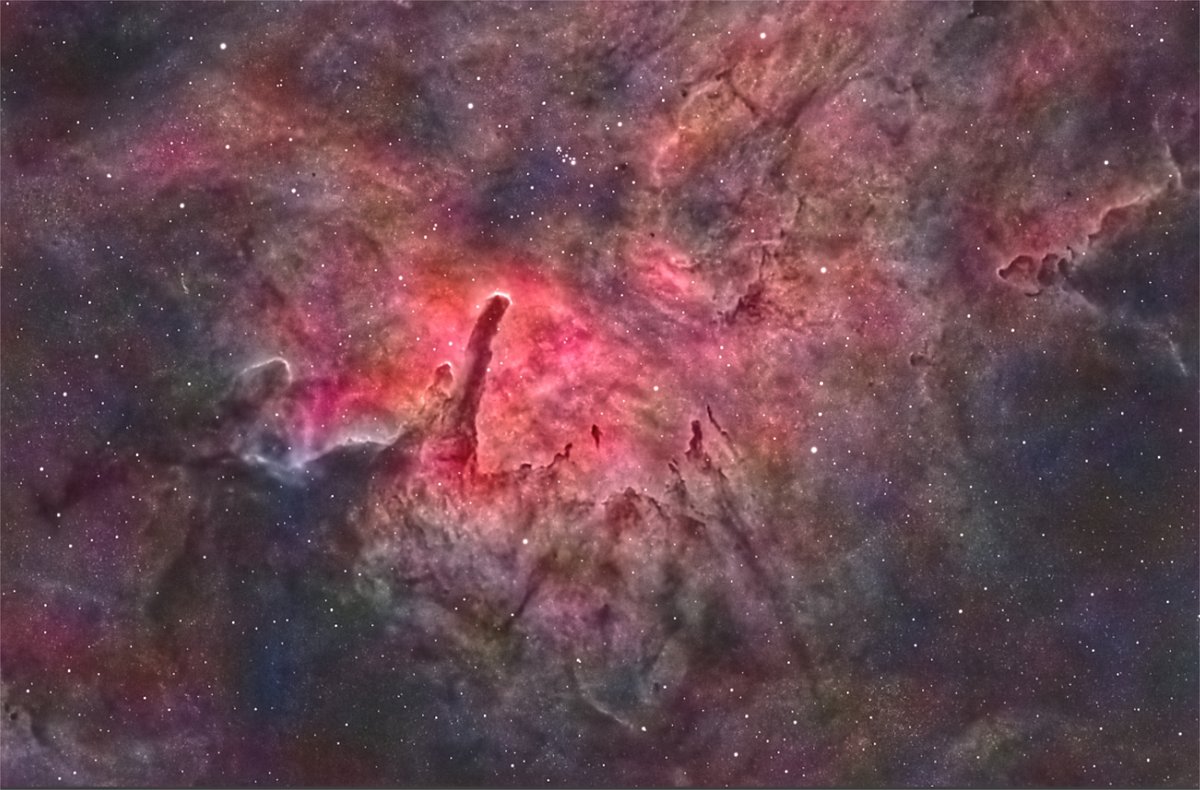 Dave_StarGeezer's tweet image. Before it went all misty on July 12th, I managed to capture one sub of colour data to blend with my Ha image taken in September 2023. Those cosmic pillars are just amazing.
More to be captured very soon.
