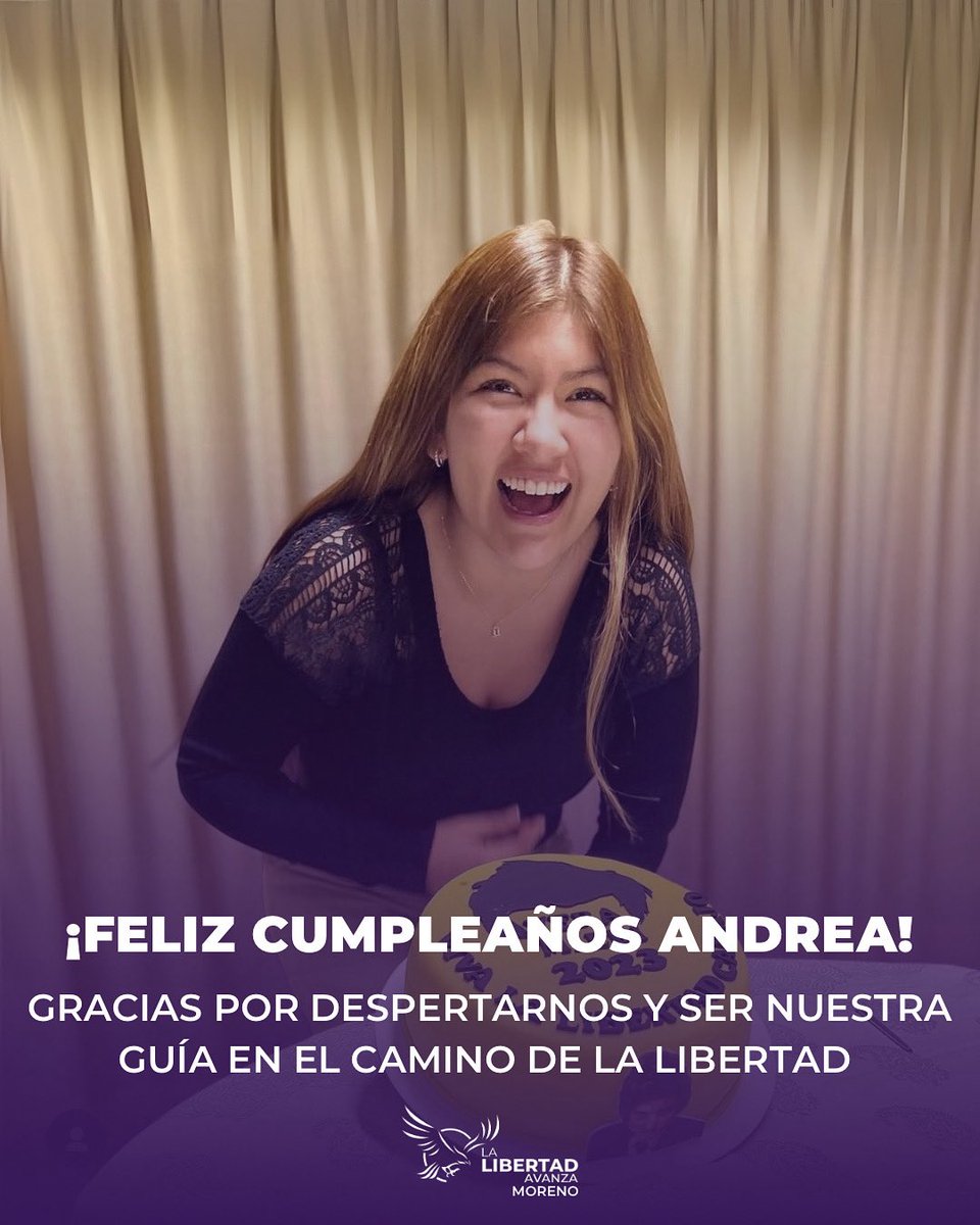 ¡Feliz cumple, <a href="/AndreaFVera_/">Andrea Vera</a> ! 💜🦁
Gracias por ser la voz que despertó a Moreno y el rugido que se escuchó en toda la Primera.
Tu coraje y visión nos inspiran a construir una Argentina distinta.
¡Orgullo morenense, que sea un año lleno de bendiciones!
