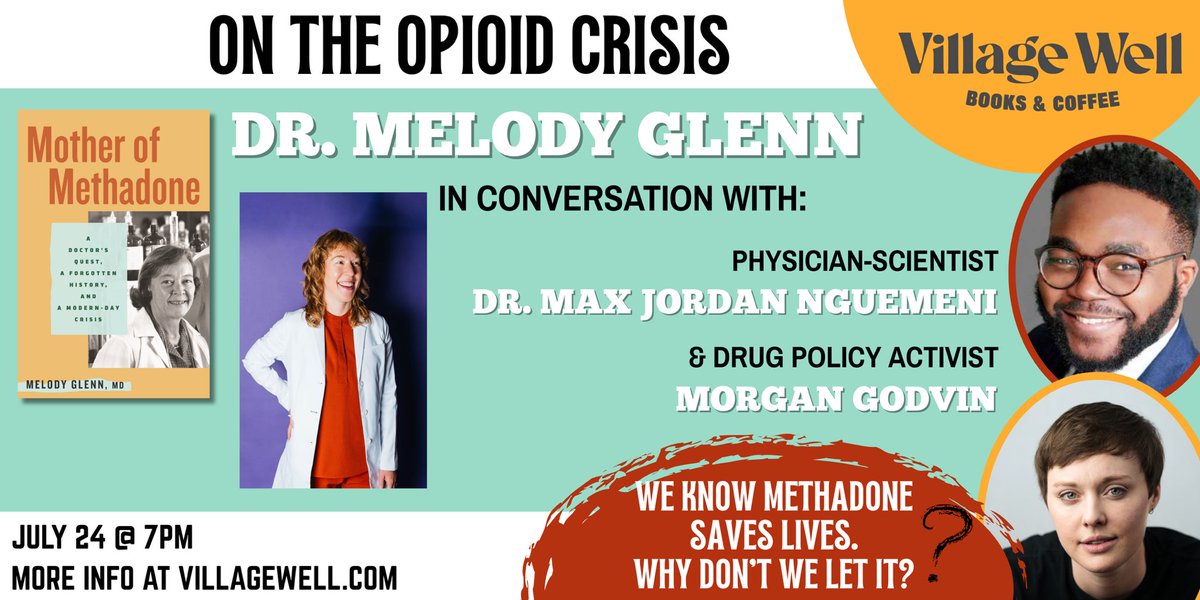 Morgan Godvin (@morgangodvin) on Twitter photo Los Angeles people:
Come see me speaking at a book talk with the indomitable <a href="/MaxJordan_N/">Max Jordan Nguemeni</a> and “Mother of Methadone” author and physician @MGlennEm.
Tuesday July 24 at Village Well books in Culver City!
I’m on methadone, it’s gonna be a good chat. eventbrite.com/e/opioid-crisi… Los Angeles people:
Come see me speaking at a book talk with the indomitable <a href="/MaxJordan_N/">Max Jordan Nguemeni</a> and “Mother of Methadone” author and physician @MGlennEm.
Tuesday July 24 at Village Well books in Culver City!
I’m on methadone, it’s gonna be a good chat. eventbrite.com/e/opioid-crisi…