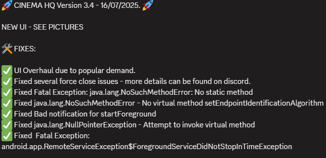 Inside_4ndroid's tweet image. 📢📢Cinema HQ - V4.4 UPDATE📢📢

NEW UI! 📸📸

Applinked Code : 144
Downloader Code : 764496
Discord : ⁠discord.com/invite/6UwYaXG…
GitHub : github.com/Inside4ndroid/…

PLEASE SPREAD THE WORD THAT CINEMA HQ IS AWSOME!! 🔥🔥🔥🔥

💜💜 LIKE &amp;amp; TELL EVERYONE 💜💜