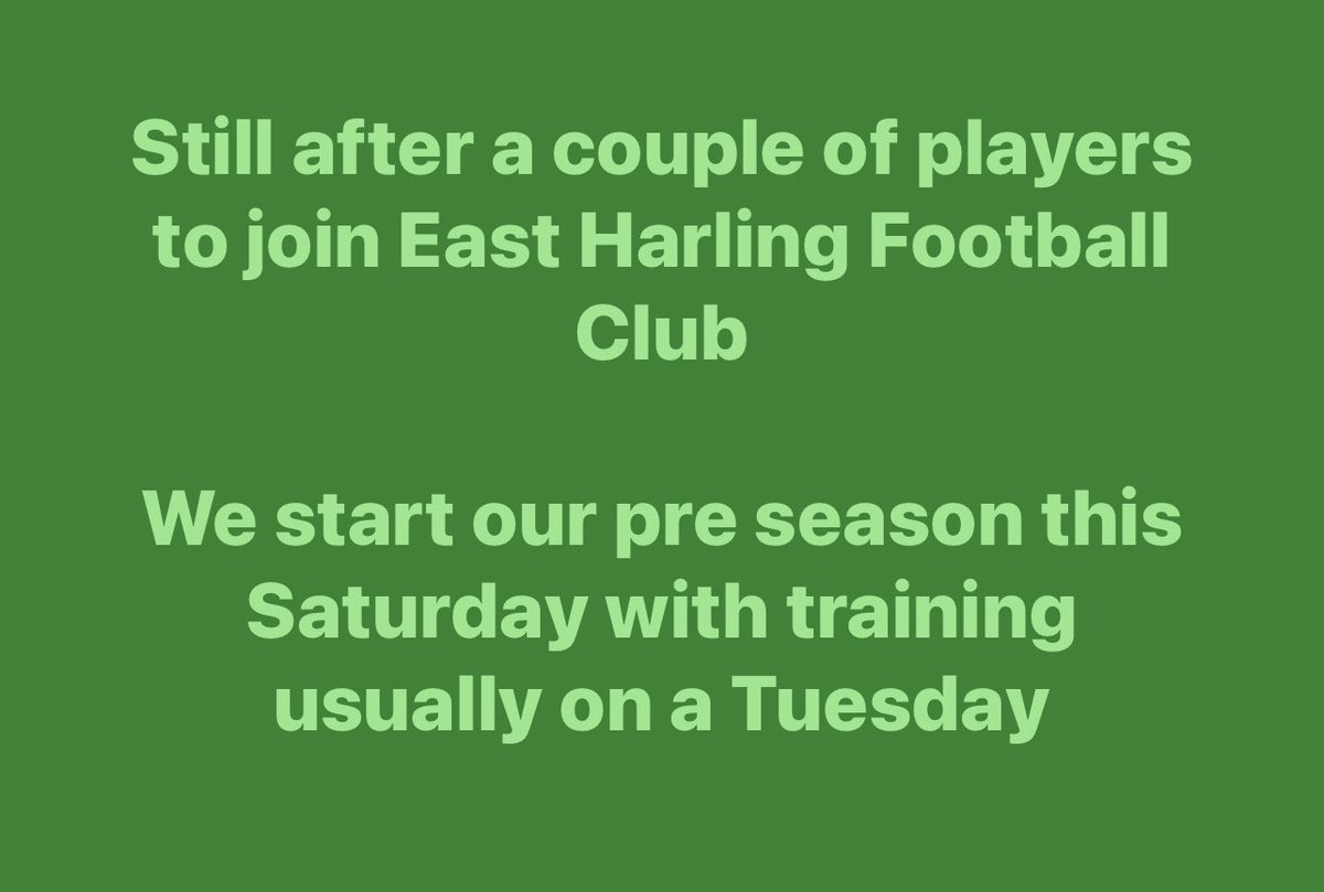 East Harling FC 1920 (@ehfc1920) on Twitter photo 