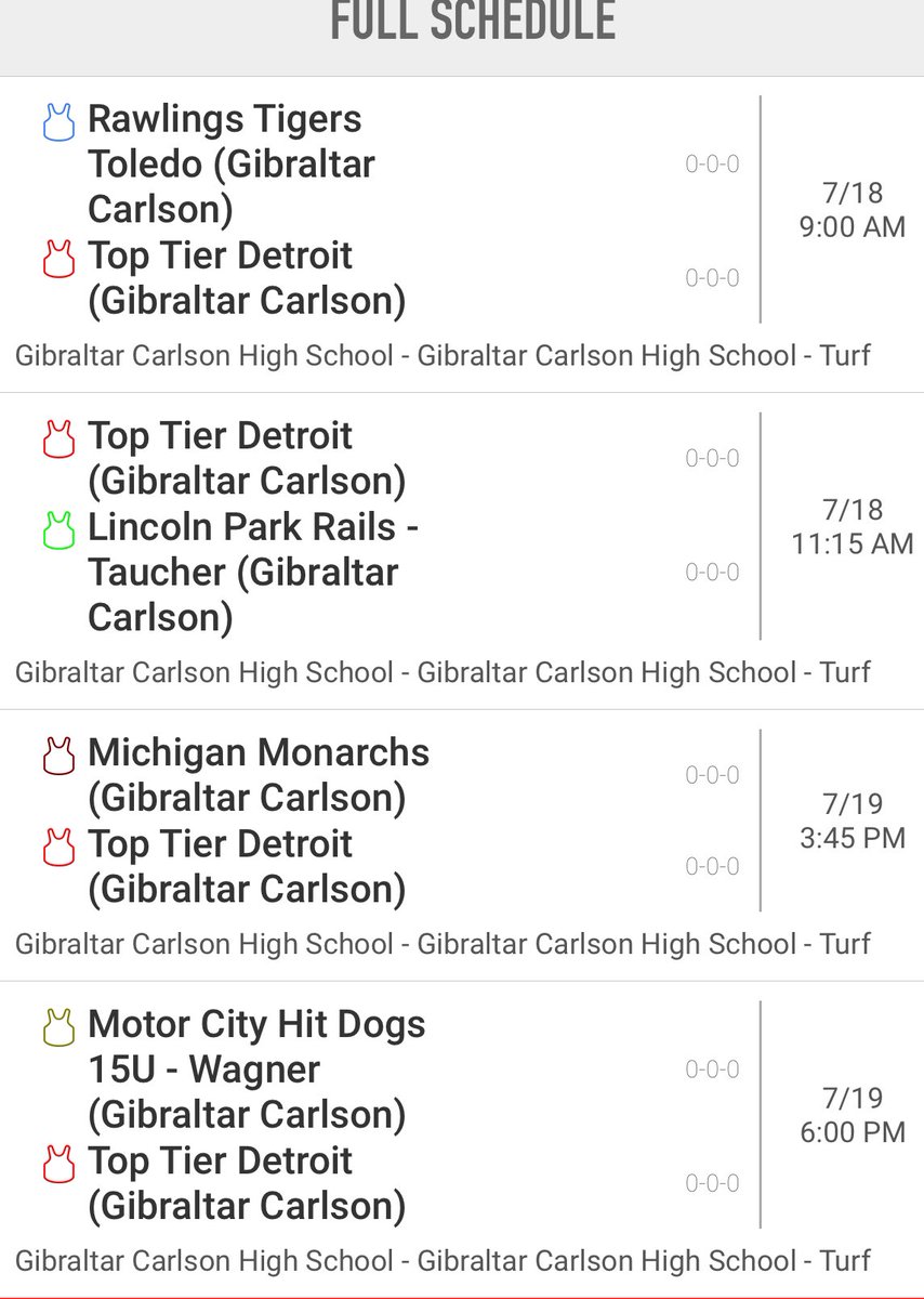 This weekend I will be playing in the Motor City Classic. <a href="/GRITBaseballTJ/">TJ</a> <a href="/TopTierMichigan/">Top Tier Michigan • Top Tier Southeast</a> 
Game Schedule: