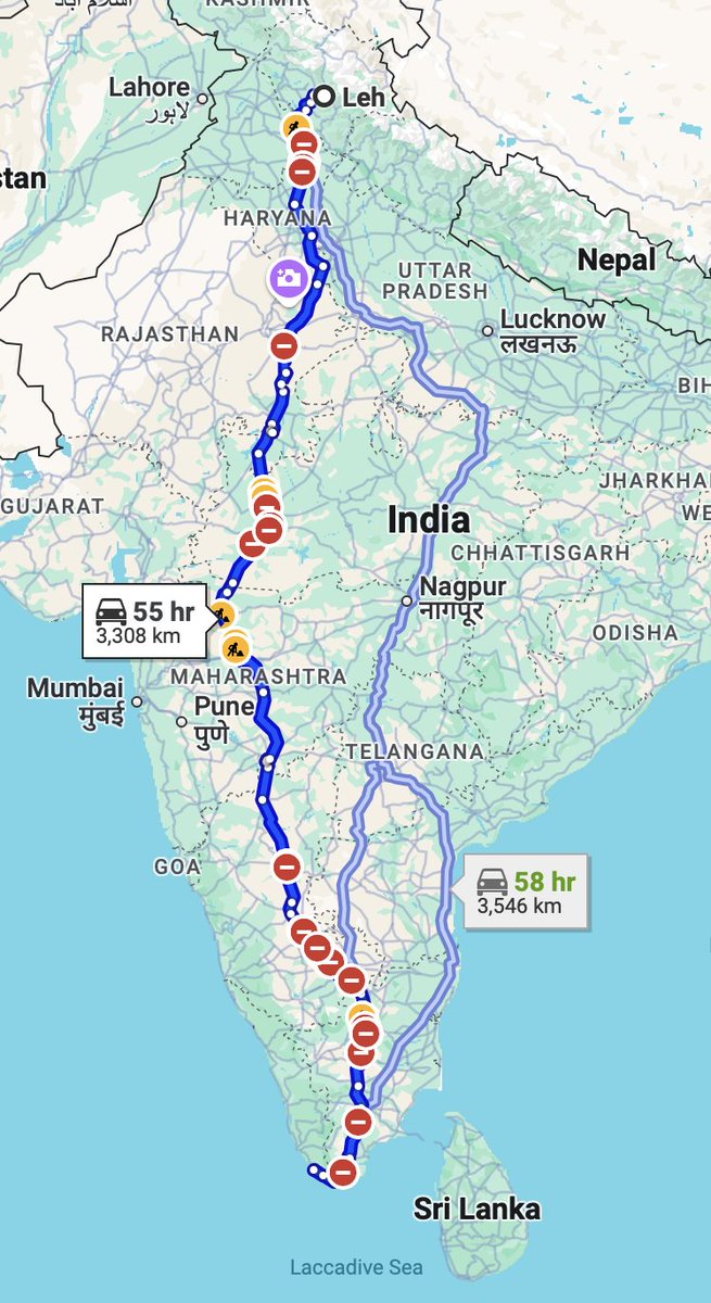 bugbounty0's tweet photo. You can drive 55Hr without leaving India. https://t.co/DMGmpCb4hc