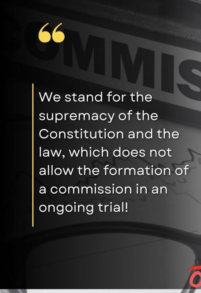 How can you think of commission in an ongoing trial? 

 #NoCommissionOn_295c