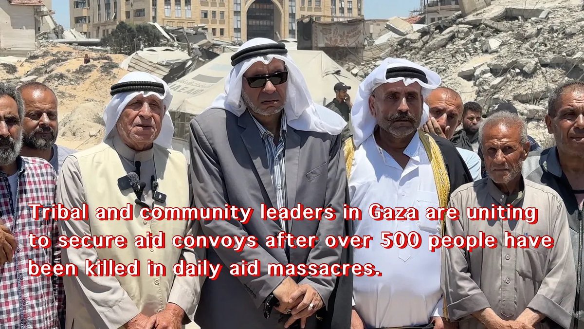 Gaza’s Grassroots Effort to Ensure Humanitarian Aid Reaches Starving Palestinians dropsitenews.com/p/gaza-tribal-…