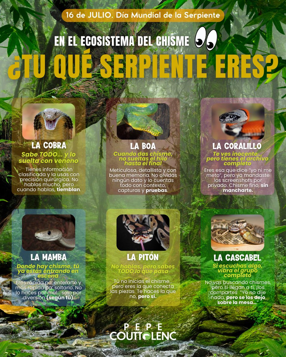 pepecouttolenc's tweet image. #RePoderoso | ¡Confiesen! ¿Cuál les queda más? 🐍🤣 #DíaMundialDeLaSerpiente