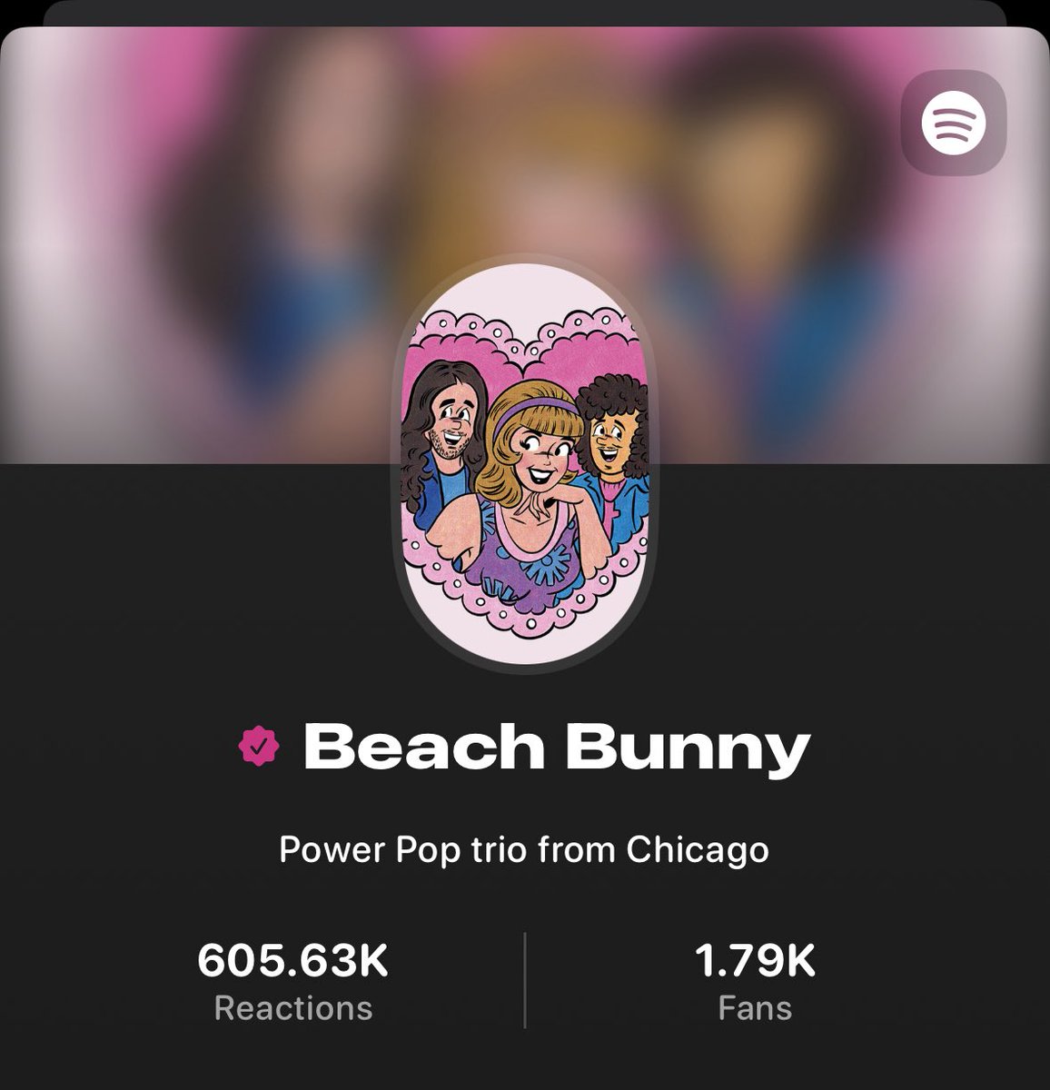 AirbudsWidget's tweet image. did you know beach bunny is a verified artist on airbuds??? 🐰🐰🐰
MEANING
you can fan them to score top spots on their listener leaderboard, keep up with their music, get updates on the band and more!! 💞💞💞💞