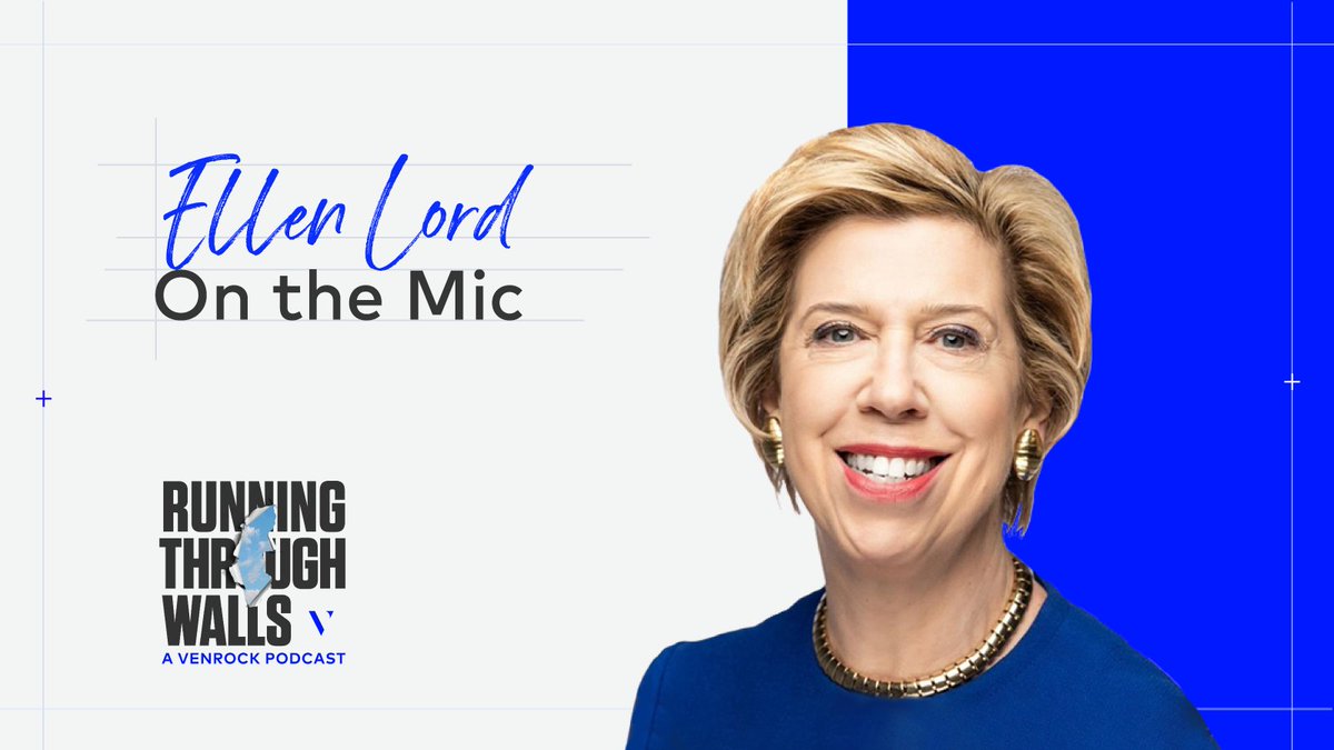 Venrock's tweet image. 🎙We couldn’t imagine a more fascinating guest for @mhitzig's inaugural episode of Running Through Walls than Ellen Lord, formerly of #DOD and @Textron. Tune in to hear from these two experts on working with DOD, the defense tech ecosystem, and more. vnrk.co/4ePk9DW