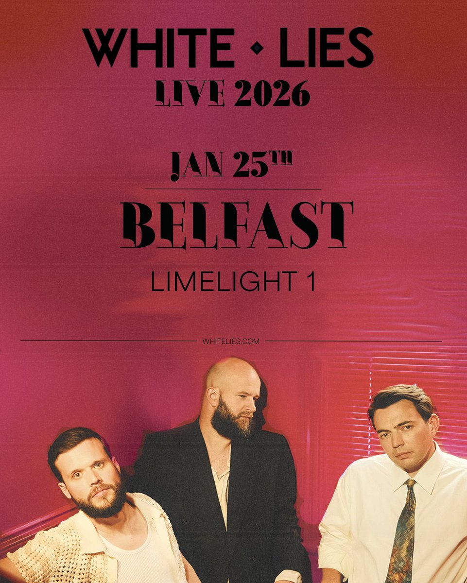 LimelightNI's tweet image. .@whiteliesmusic today released their new single “In The Middle”, available to listen now in all the usual places! 🎶
Catch them live at The Limelight on 25th Jan! Remaining tickets available from Ticketmaster.