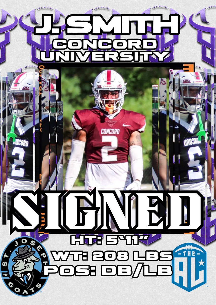 Niño Pro Football (@ninoprofootball) on Twitter photo We are excited to celebrate the signing of <a href="/ninoprofootball/">Niño Pro Football</a> athlete, @j_smith2x , and the @stjoseph_goats of the @thearenaleague ‼️
Let’s go, Goats! 🐐🏈
#NiñoProFootball #Football #ArenaFootball #TAL We are excited to celebrate the signing of <a href="/ninoprofootball/">Niño Pro Football</a> athlete, @j_smith2x , and the @stjoseph_goats of the @thearenaleague ‼️
Let’s go, Goats! 🐐🏈
#NiñoProFootball #Football #ArenaFootball #TAL