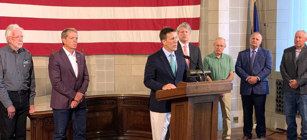 TeamPillen's tweet image. Water is Nebraska's lifeblood. Every drop is precious.
Today, I stood shoulder to shoulder with Attorney General Mike Hilgers (@NEAttorneyGen) and Director Jesse Bradley of the Department of Water, Energy and Environment (@nebraskaDWEE) as we announced our decision to take the…