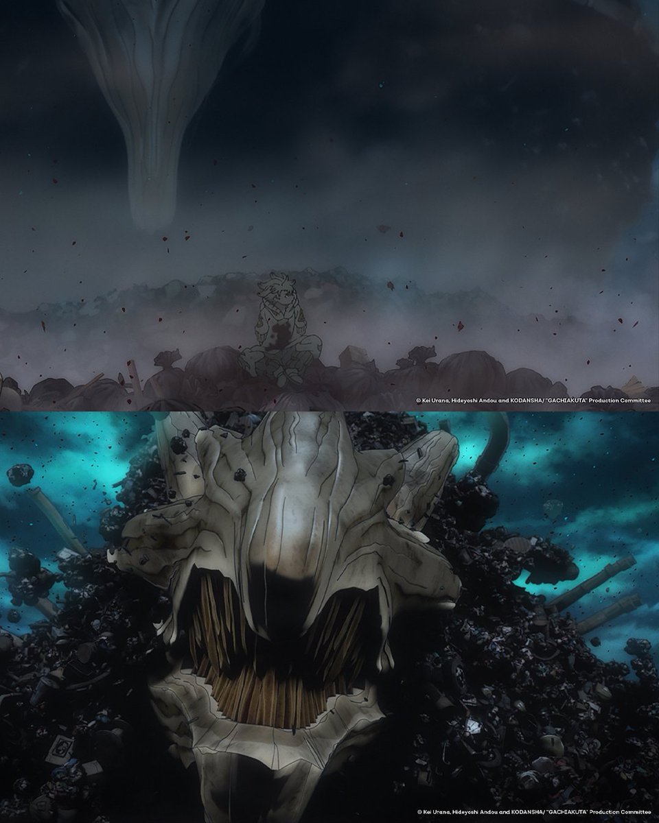 GACHIAKUTA_O_EN's tweet image. Don’t look now, but there’s a trash beast behind you.