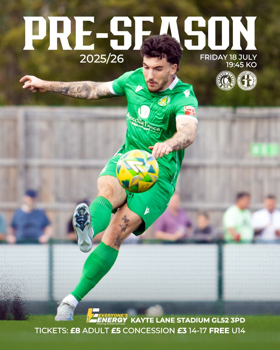 Bishops Cleeve FC (@bishopscleevefc) on Twitter photo ๐ข NEXT UP ๐ข
We're back at The Lane for more Friday night football, as we welcome <a href="/BanburyUnitedFC/">Banbury United FC</a> for the penultimate home match of our pre-season schedule ๐
๐ Friday 18 June
โฝ๏ธ 7.45pm
๐ Everyone's Energy Kayte Lane Stadium
๐ Food & Drink
๐ซ Raffle
๐ง Live DJ
๐งข Club Shop ๐ข NEXT UP ๐ข
We're back at The Lane for more Friday night football, as we welcome <a href="/BanburyUnitedFC/">Banbury United FC</a> for the penultimate home match of our pre-season schedule ๐
๐ Friday 18 June
โฝ๏ธ 7.45pm
๐ Everyone's Energy Kayte Lane Stadium
๐ Food & Drink
๐ซ Raffle
๐ง Live DJ
๐งข Club Shop