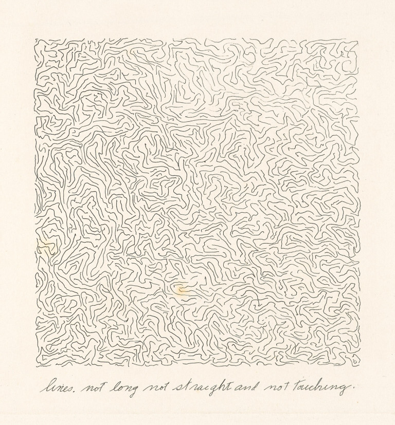 DlSPUTED's tweet image. Sol LeWitt, Lines, Not Long, Not Straight and Not Touching, 1971