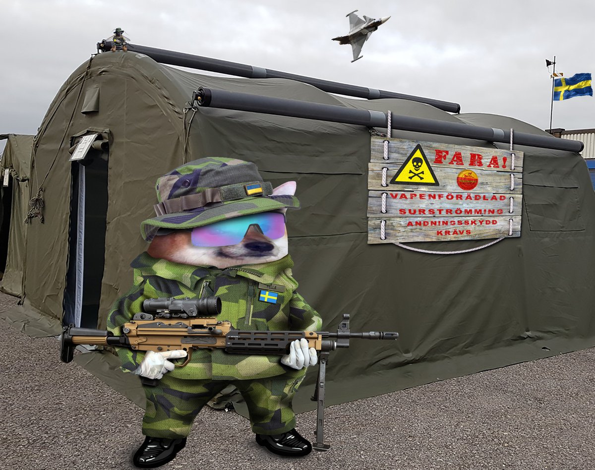 Fella delivery for an email request.

And it's yet another Swedish fella joing the ranks.

Don't distract him, he's on very serious duty, guarding the vapenförädlad surströmming.
We can't let that stuff fall into the wrong hands. 😁