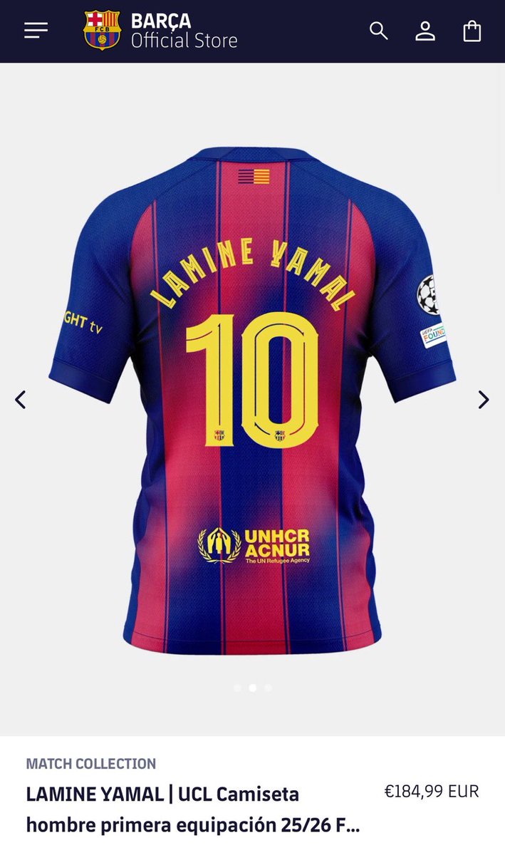 ❗️Ya se puede comprar en la tienda oficial online del Barça la camiseta de Lamine Yamal con la 10.