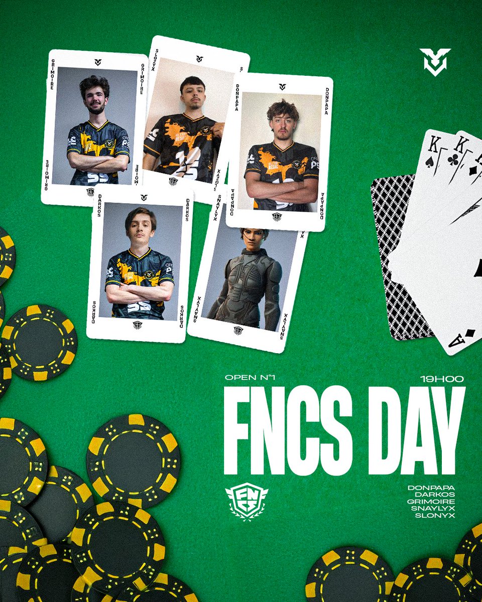 TeamBSK_'s tweet image. C’est bientôt à notre tour de jouer 🃏
Début des FNCS à 19h pour notre belle équipe ! 😈
#BSKUNITY 🦅