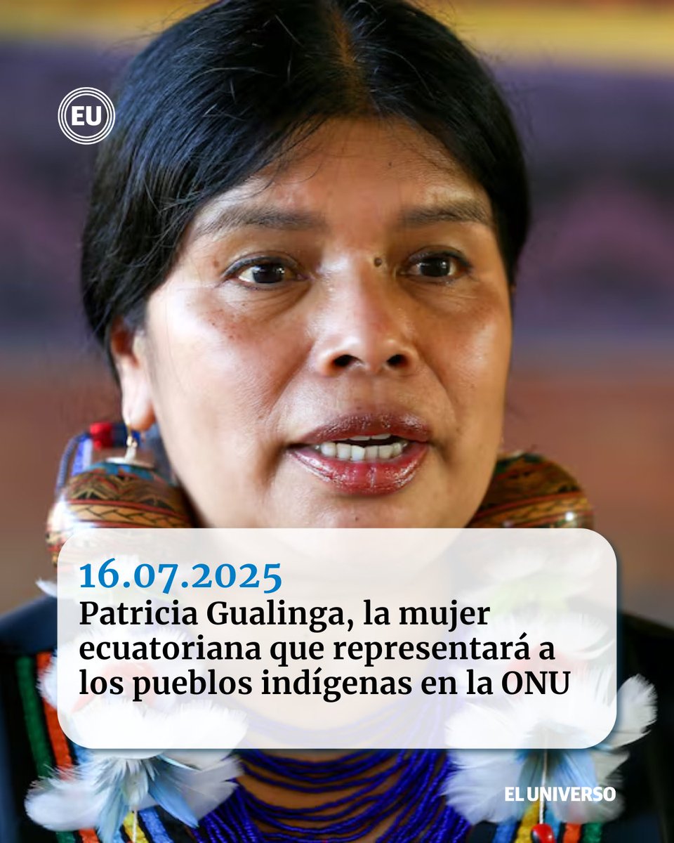 eluniversocom's tweet photo. #PatriciaGualinga | Su liderazgo comenzará en 2026 y tendrá una duración de dos años https://t.co/PzqYIIFTZY https://t.co/r4803o8Vz0
