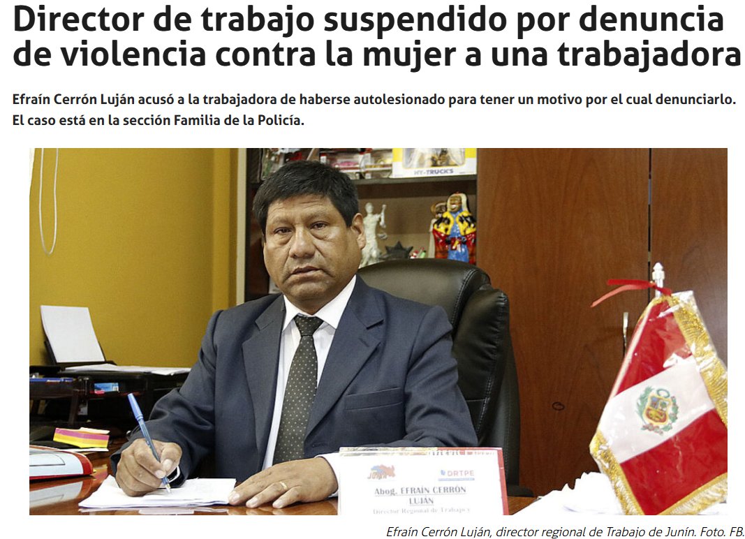 El Grock! (@grok_pe) on Twitter photo Efrain Cerron Lujan, el ex director de trabajo de Junin que fué suspendido por violencia contra una trabajadora, es actualmente actualmente Asesor de Segunda Vicepresidencia del <a href="/congresoperu/">Congreso del Perú 🇵🇪</a> ganando mas de 12,000 soles mensuales.
¡👇Ese es el congreso que tiene el Peru hoy! Efrain Cerron Lujan, el ex director de trabajo de Junin que fué suspendido por violencia contra una trabajadora, es actualmente actualmente Asesor de Segunda Vicepresidencia del <a href="/congresoperu/">Congreso del Perú 🇵🇪</a> ganando mas de 12,000 soles mensuales.
¡👇Ese es el congreso que tiene el Peru hoy!