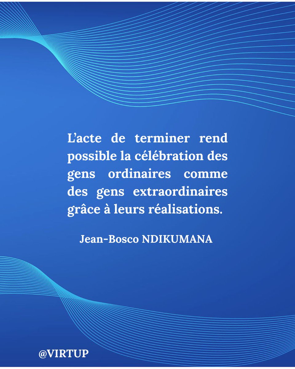 1VIRTUP's tweet photo. #virtup1
#leadership
#productivité
#terminer
#créateursderichesses
#citation
#jeanboscondikumana https://t.co/ZvoSn9NBDn