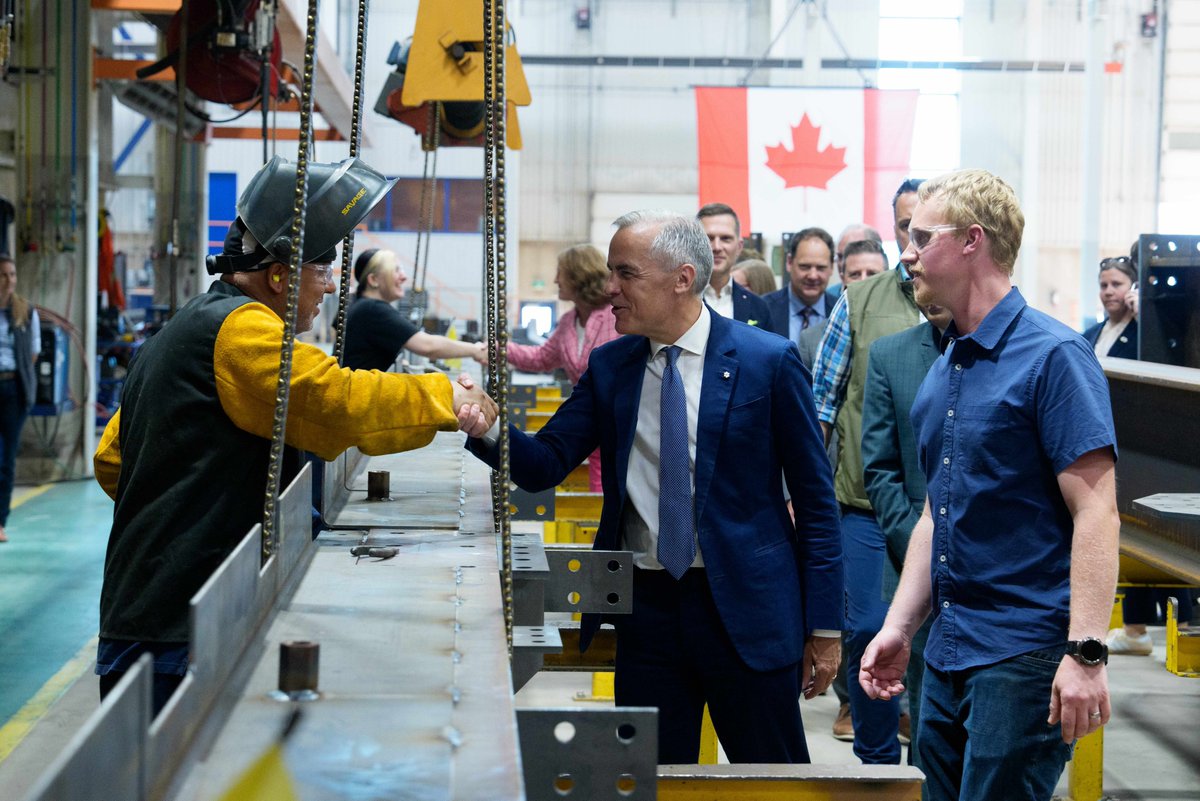 Mark Carney (@markjcarney) on Twitter photo Canada’s steel industry will be central to our competitiveness, security, and prosperity.
Today we’re making big changes to support, reinforce, and transform the industry to meet the needs of tomorrow. Canada’s steel industry will be central to our competitiveness, security, and prosperity.
Today we’re making big changes to support, reinforce, and transform the industry to meet the needs of tomorrow.