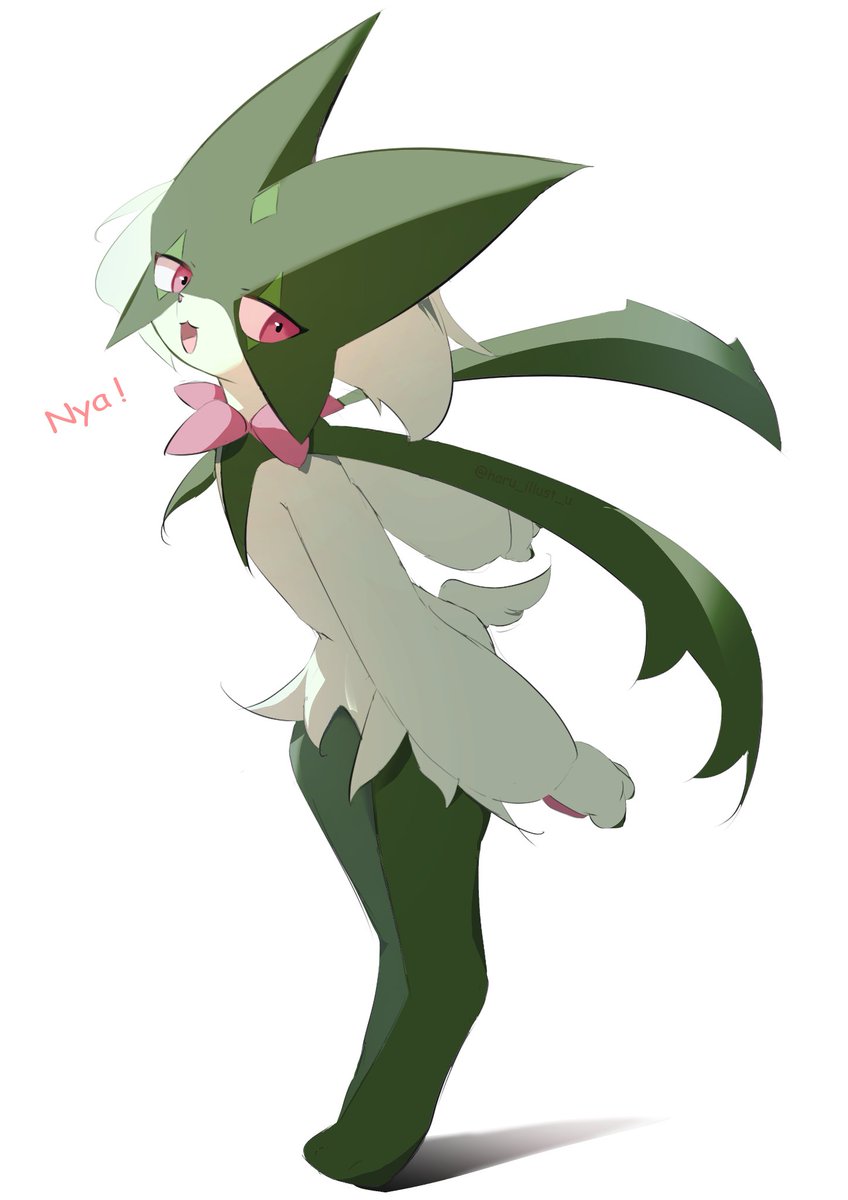 haru_illust_u's tweet image. にゃ💚
#ポケモンイラスト　#マスカーニャ