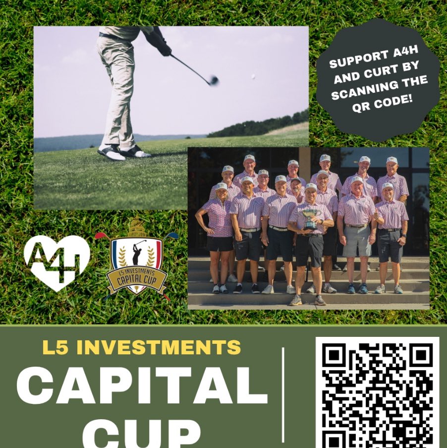 AngelsForHearts's tweet image. 🌟 Swing for a cause! Support us in the @L5Investments @DCAPartners Capital Cup to help heart kids and families alongside our CFO, Curt Kaufman. Every swing and every dollar counts! 🏌️‍♂️💖 Let&apos;s bring hope and healing together. 🙏 #capitalcup #angelsforhearts #golfforgood